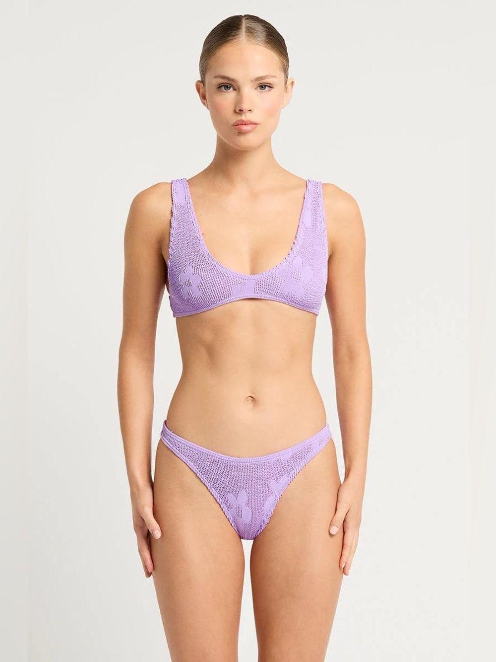 Bond- Eye Lilac floral  Bralette & Bikini Set